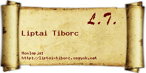 Liptai Tiborc névjegykártya